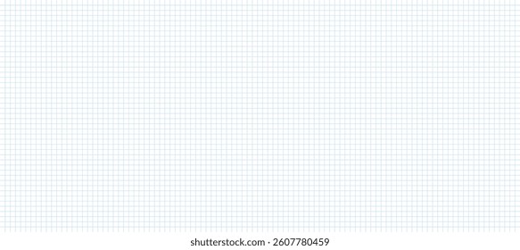 White notebook sheet with blue grid banner
