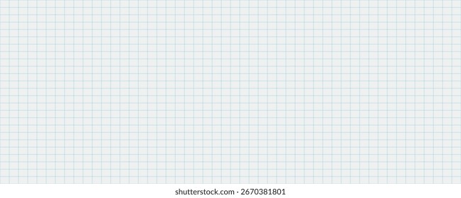 White notebook sheet with blue grid banner