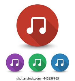 White Notes icon in different colors set