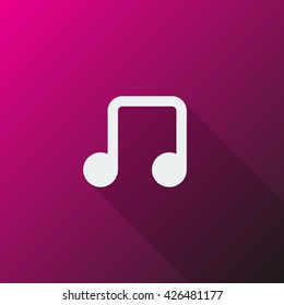 White Notes icon on pink background