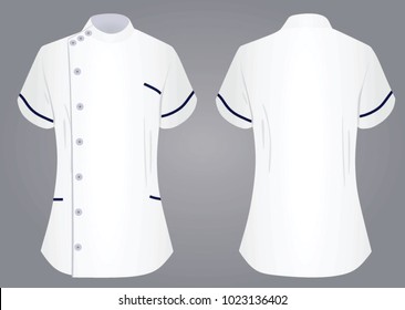 White nurse shirt. vector illustration