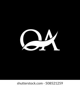 White OA Swoosh Logo Vector