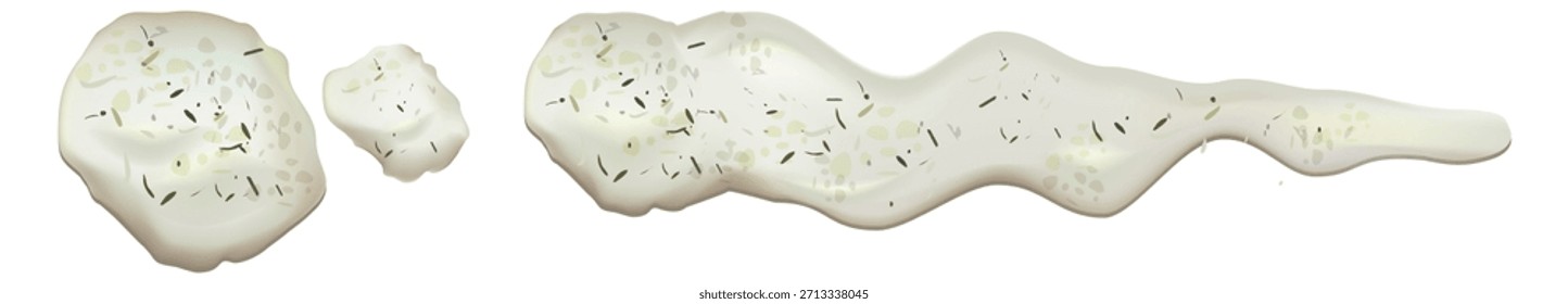 Um objeto branco com uma substância verde nele