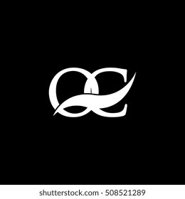 White OC Swoosh Logo Vector