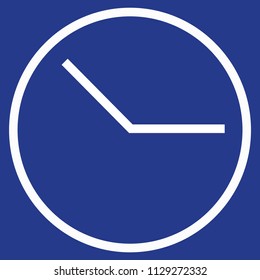 White o'clock icon.Vector