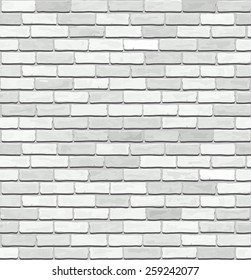 White old brick, vector seamless texture.