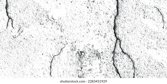 White old concrete wall grunge texture - wide banner format background with copy space for text. Grunge white Texture of chips, cracks, scratches, Soft white grunge. Paint leaks and Ombre effects.