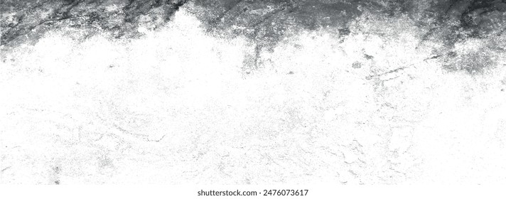 White old concrete wall grunge texture - wide banner format background with copy space for text. Grunge gray texture of chips, cracks, scratches. Soft white grunge.  Distressed black grunge texture.