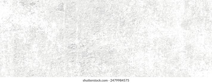 White old concrete wall grunge texture - wide banner format background with copy space for text. Grunge gray texture of chips, cracks, scratches, Soft white grunge.