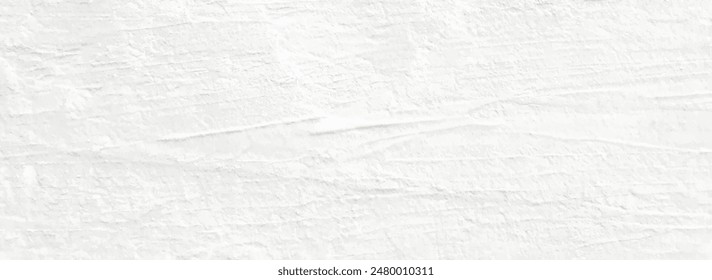 White old concrete wall grunge texture - wide banner format background with copy space for text. Grunge gray texture of chips, cracks, scratches, Soft white grunge.