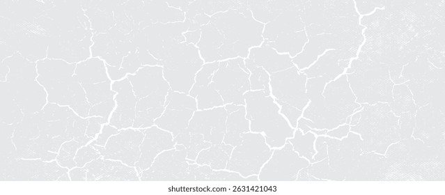 White old concrete wall grunge texture - wide banner format background with copy space for text. Grunge gray texture of chips, cracks, scratches, Soft white grunge. eps 10