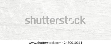 White old concrete wall grunge texture - wide banner format background with copy space for text. Grunge gray texture of chips, cracks, scratches, Soft white grunge.