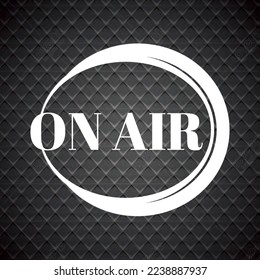 White ON AIR lettering design on dark background