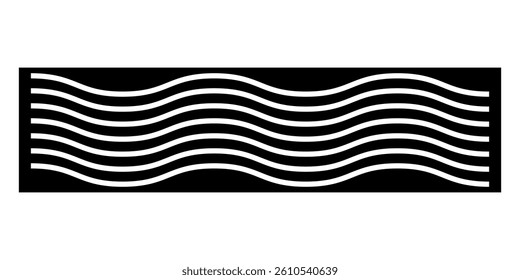 White on black abstract line wave zig zag