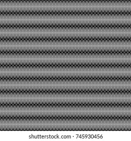 White on black seamless geometric minimalistic pattern. Abstract geometry background with crossing thin lines. Stylish texture in dark color. Endless linear pattern. Vector.