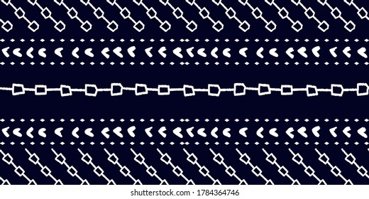 White on luxury blue color modern hand drawn pattern. For fabric and textile, wallpaper, packaging.