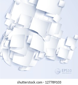 White on white paper light background. Vector website template