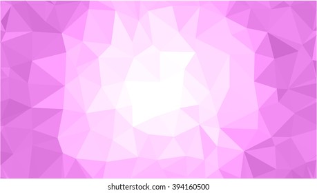 White on pink low poly background