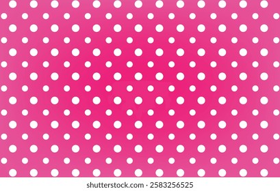 White on pink pop-art, polka dot seamless background