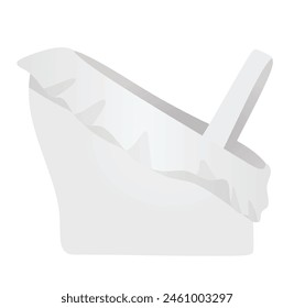 White  one shoulder top. vector illustration