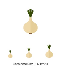 White onion bulb icon