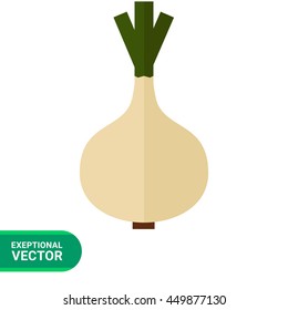 White onion bulb icon