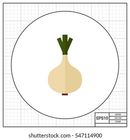White onion bulb icon
