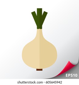 White onion bulb icon