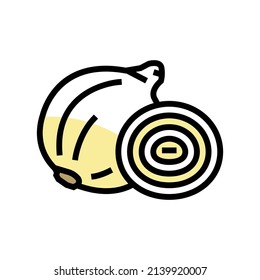 vector de icono de color de cebolla blanca. signo de cebolla blanca. ilustración de símbolo aislado