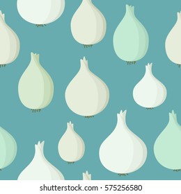 White onion - vector background