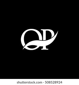 White OP Swoosh Logo Vector