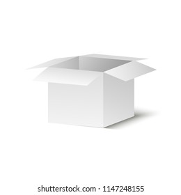 White Opaque Cardboard Box Vector Illustration Stock Vector (Royalty ...