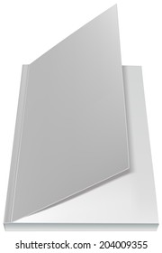 White open book front page isolated. Illustration in vector format