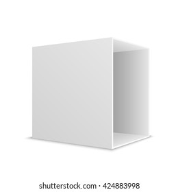 White Open Box. Vector Illustration.