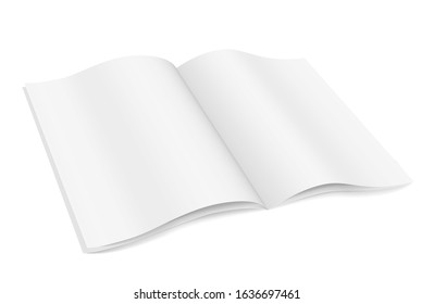 White open magazine. Realistic image for advertising
