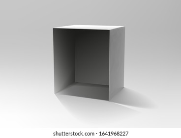 White open realistic box. vector