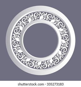 White openwork circular pattern.