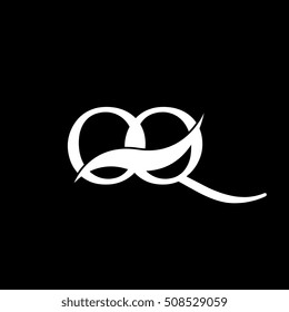 White OQ Swoosh Logo Vector