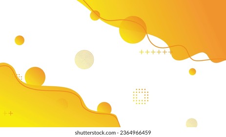 White and orange gradient dynamic fluid shapes abstract background for brochure flyer banner template