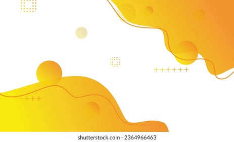 White and orange gradient dynamic fluid shapes abstract background for brochure flyer banner template