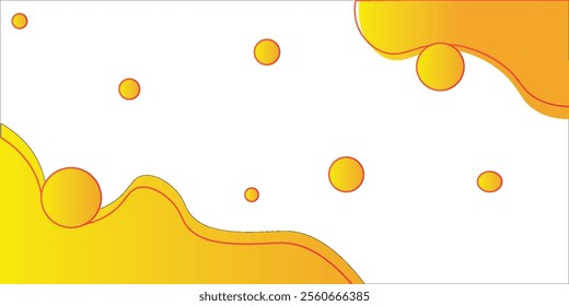 White and orange gradient dynamic fluid shapes abstract background for brochure flyer banner template