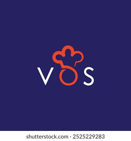 White and orange kitchen logo . It is  a vector design 
