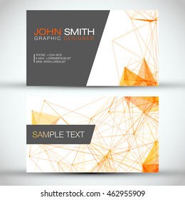 White and Orange Modern Business Card Set | EPS10 Vector Design