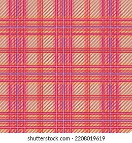 White, orange, pink, red and purple plaids, backgrounds, stripes, vector, trendy tiles, vector illustration for wallpaper or clothes .