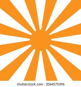 White and Orange Sunburst Pattern Background. Rays. Sunburst background. Vector illustration. White and Orange radial background. Sunlight Japan Style.