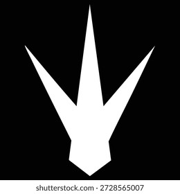 Forma blanca del pájaro del origami en el elemento de diseño plegable del papel de fondo llano