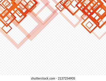 White Ornament 3d Vector Transparent Background. Minimal Rectangular Design. Grey Modern Cover. Light Architecture Frame.