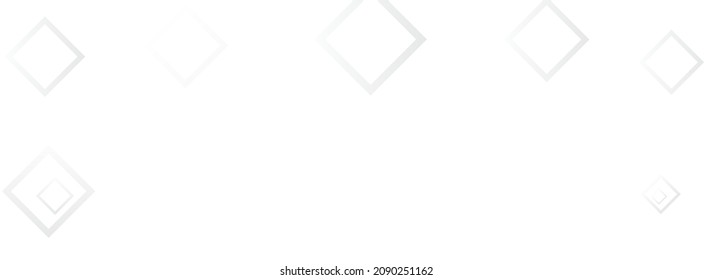 White Ornament Simple Vector Panoramic Background. Concept Tile Design. Gray Contemporary Wallpaper. Light Geometric Backdrop.