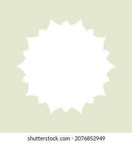 Patrón redondo ornamental blanco sobre fondo claro. Diseño de plantilla de tarjeta. Ilustración vectorial.