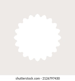 Patrón redondo ornamental blanco sobre fondo claro. Diseño de plantilla de tarjeta. Ilustración vectorial.